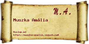 Muszka Amália névjegykártya